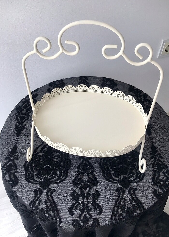 Ferforje ayaklı sunumluk tepsi - Görsel 3