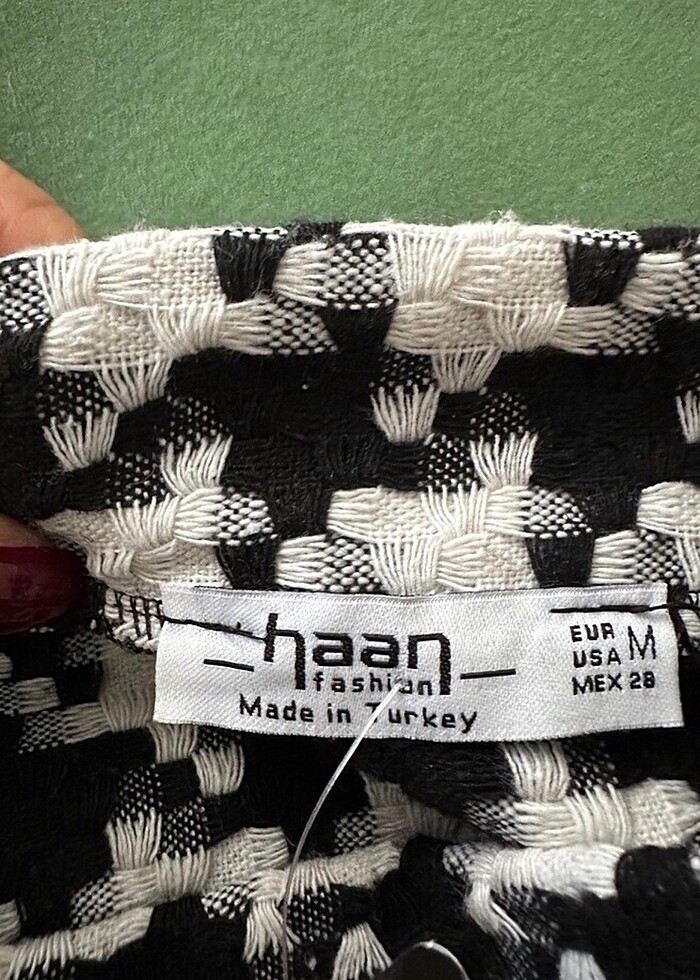 Kaz ayağı desenli etek - Görsel 4