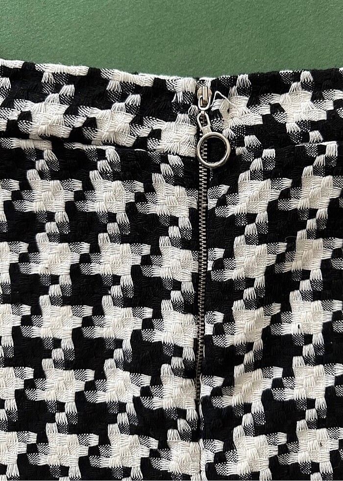 Kaz ayağı desenli etek - Görsel 3