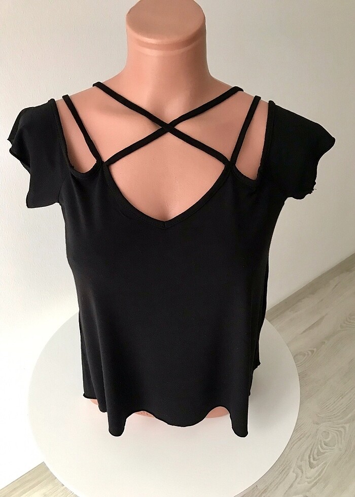 Yaka detaylı bluz - Görsel 5