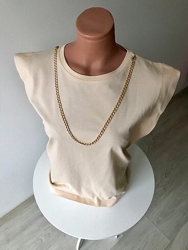 Zincir detaylı bluz - Görsel 2