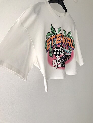 Baskılı crop tişört - Görsel 6