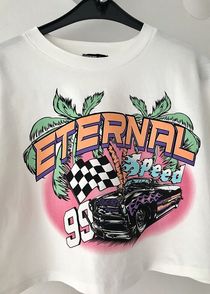 Baskılı crop tişört - Görsel 4