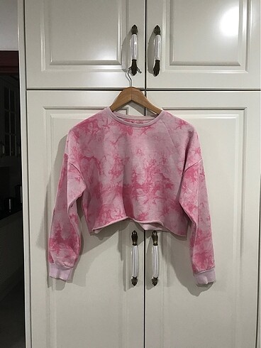 Batik desenli pamuk sweatshirt