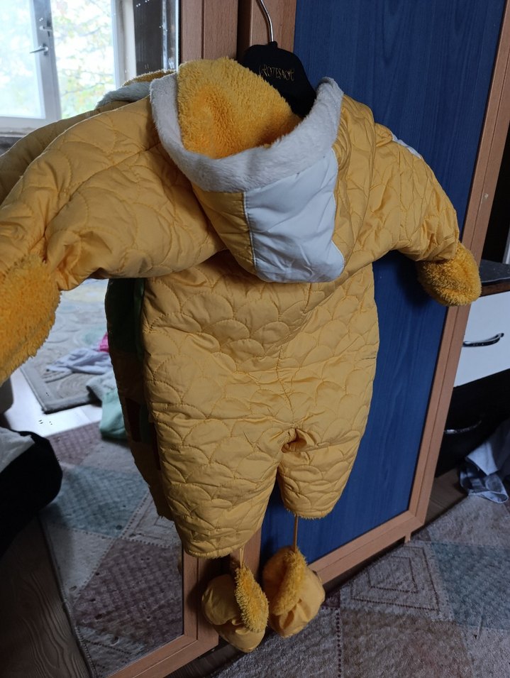 Sarı Nakışlı Bebek Kayak Tulumu - Görsel 3