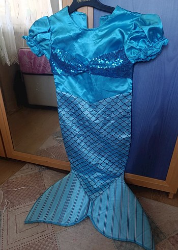 Diğer Mavi Parlak Deniz Kızı Kostümü