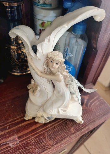 Beden Beyaz Peri Figürlü Dekoratif Biblo