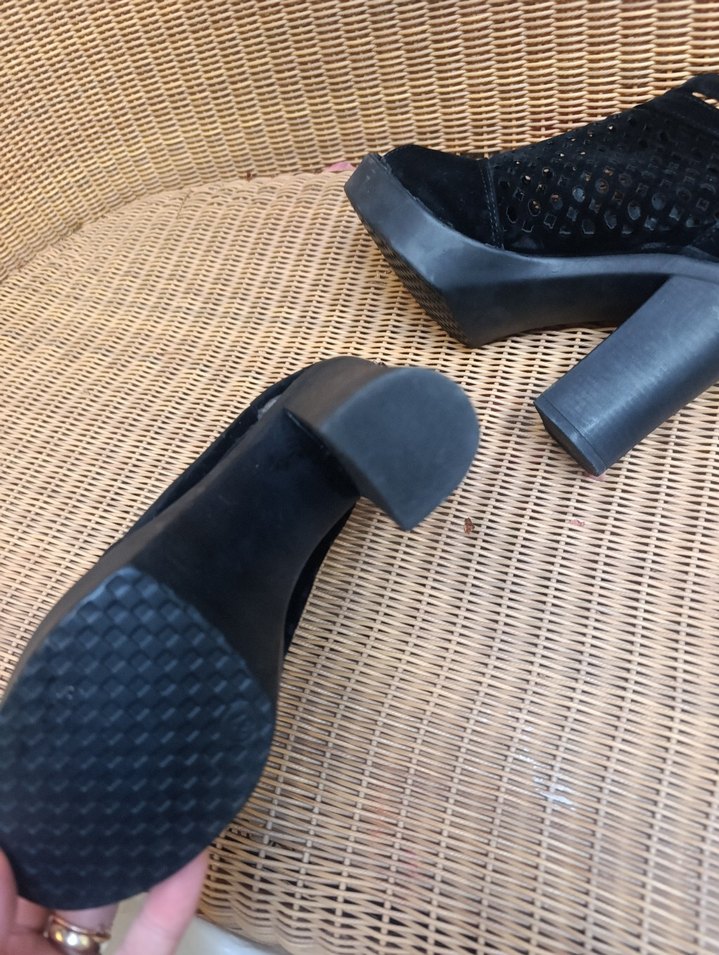 Siyah Gotik Platform Topuklu Kadın Ayakkabı - Görsel 4