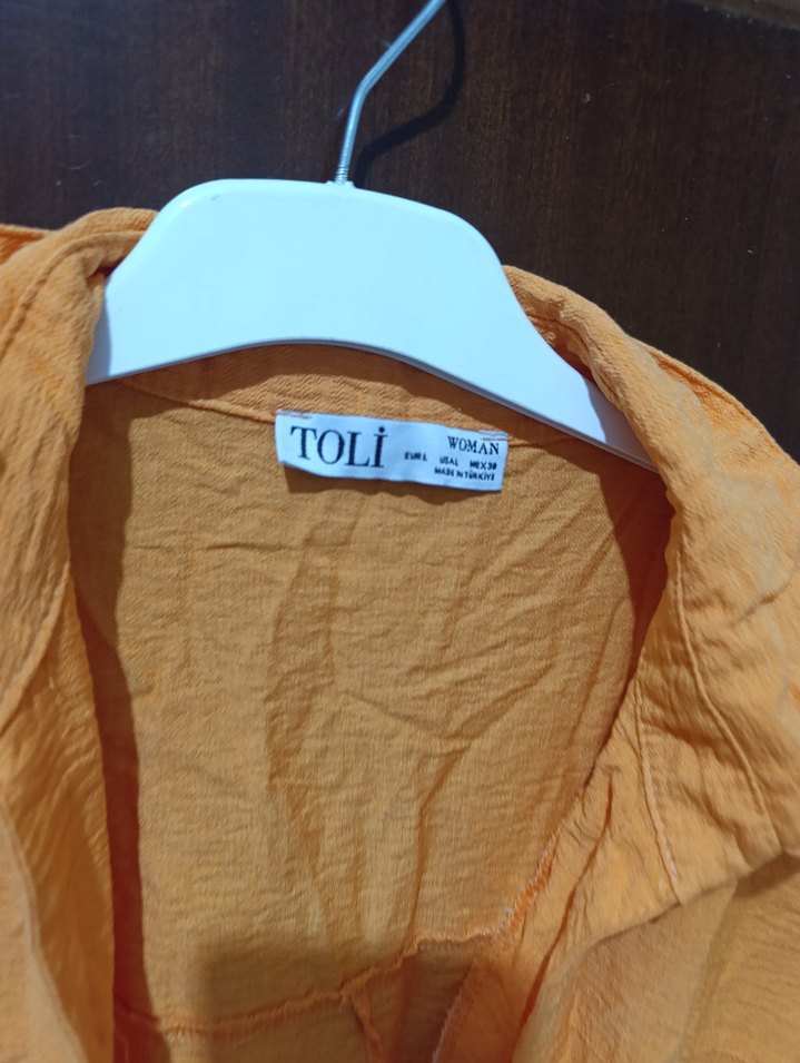 Bej Kısa Kollu Keten Mini Tulum - Görsel 4