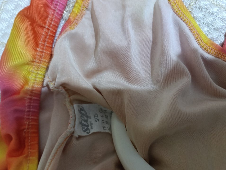 Kadın Pastel Renkli Mini Fırfırlı Mayo - Görsel 3