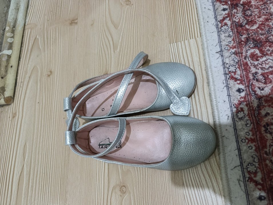 Tokalı Gri Kız Çocuk Babet Ayakkabı - Görsel 3