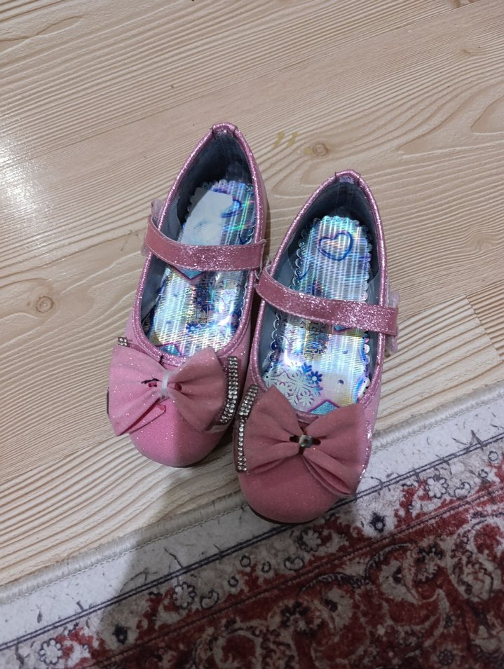 Fiyonklu Pembe Kız Çocuk Babet - Görsel 2