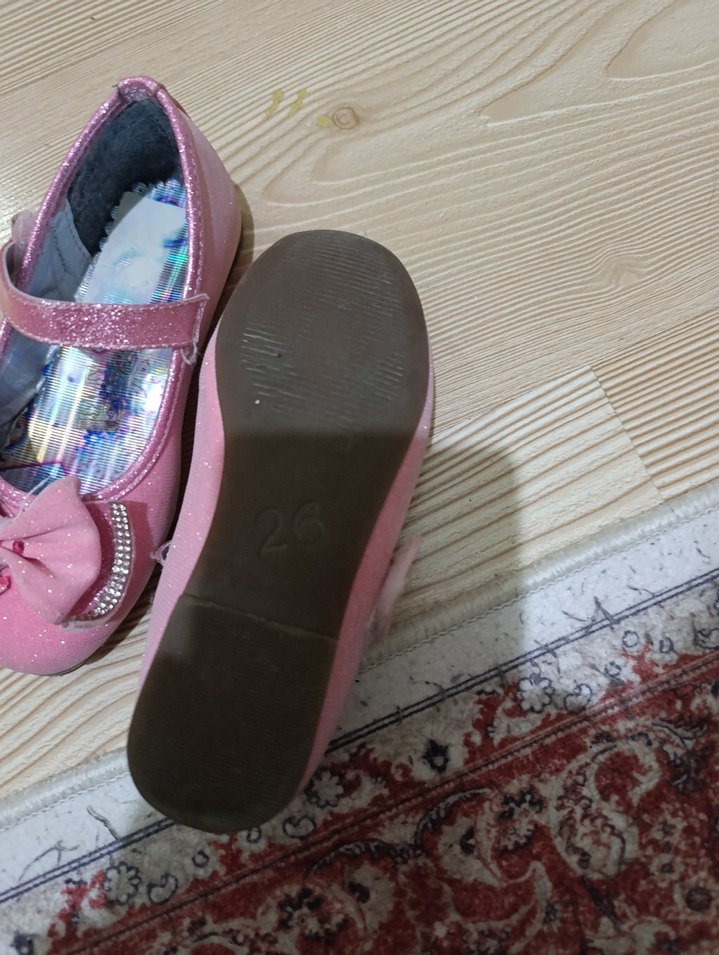 Fiyonklu Pembe Kız Çocuk Babet - Görsel 3