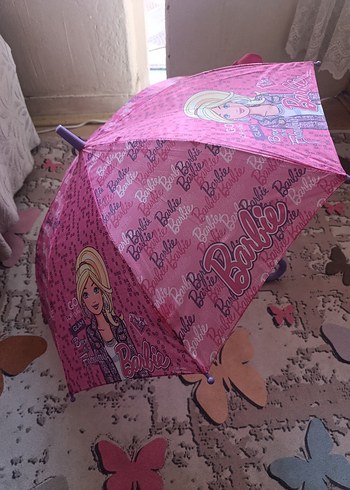 Püsküllü Pembe Kadın Şemsiye - Görsel 2