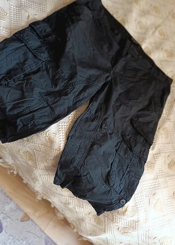 Siyah Kemerli Mini Hamile Şortu - Görsel 3