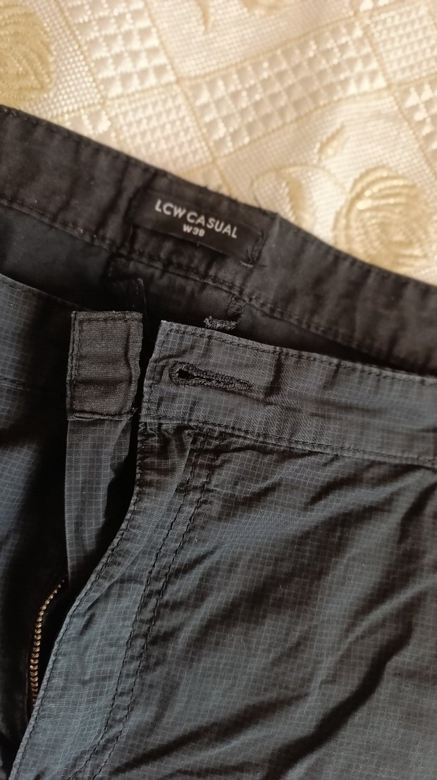 Siyah Kemerli Mini Hamile Şortu - Görsel 2