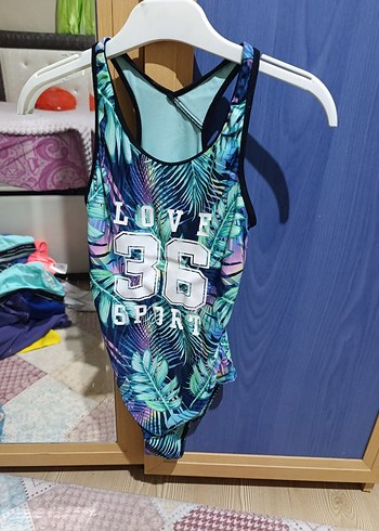 Renkli Baskılı Kadın Mini Mayo - Görsel 2