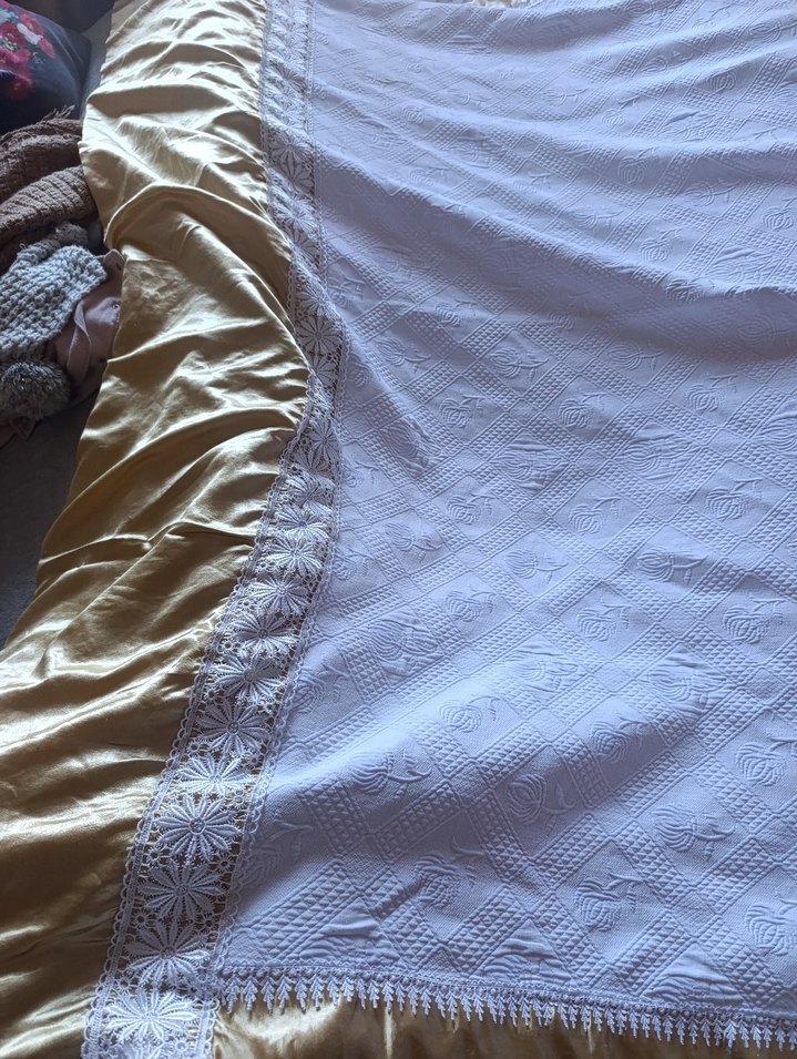 Parlak Beyaz Düz Yatak Örtüsü - Görsel 5