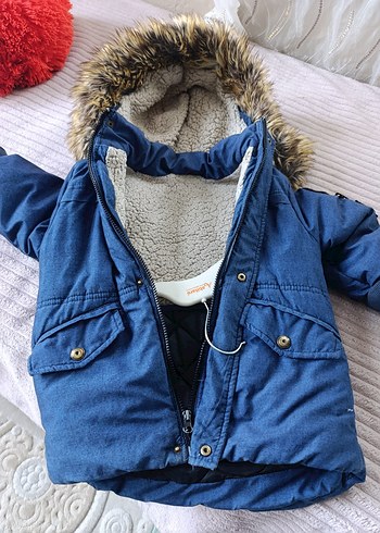 Erkek Çocuk Kürk Detaylı Kot Ceket - Görsel 3