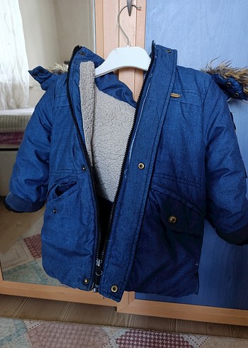 Erkek Çocuk Kürk Detaylı Kot Ceket - Görsel 2