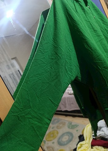 Düğmeli Yeşil Midi Hamile Ceketi - Görsel 4