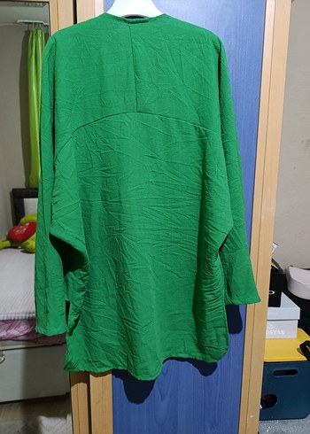 Düğmeli Yeşil Midi Hamile Ceketi - Görsel 2