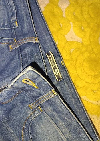 Mavi Midi Hamile Kot Etek - Görsel 4