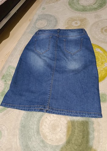 Mavi Midi Hamile Kot Etek - Görsel 3