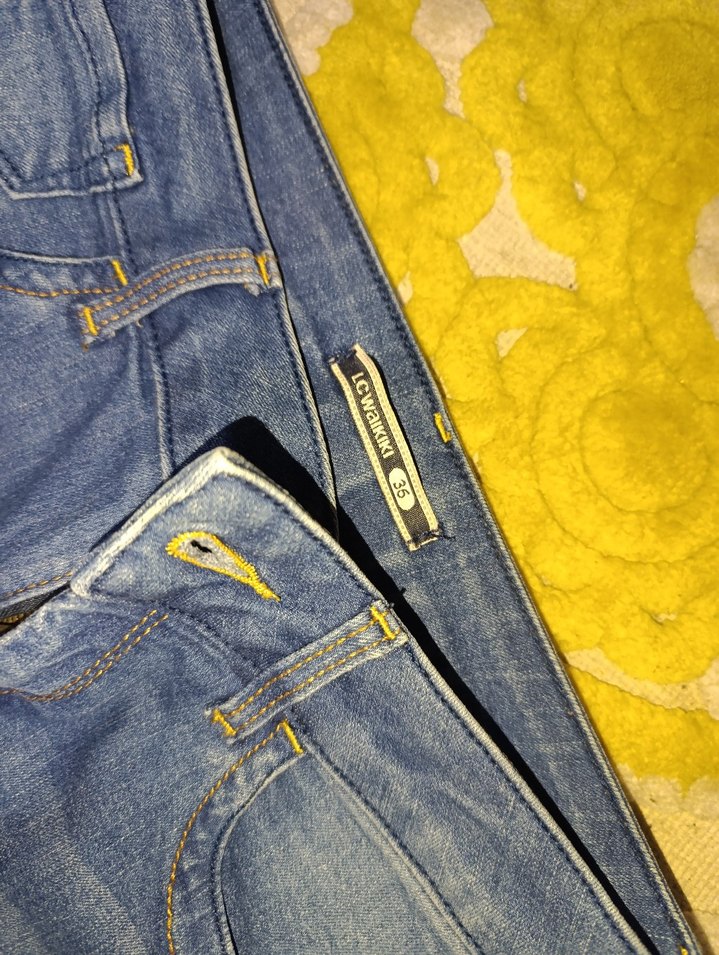 Mavi Midi Hamile Kot Etek - Görsel 4