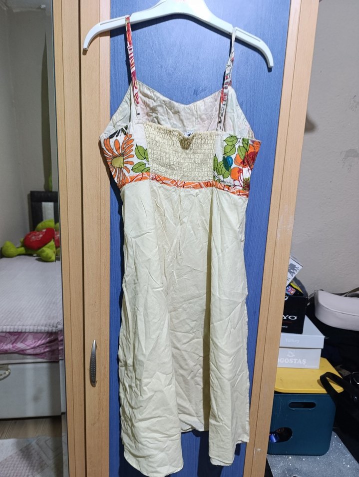 Çiçek Desenli Renkli Hamile Gecelik - Görsel 3