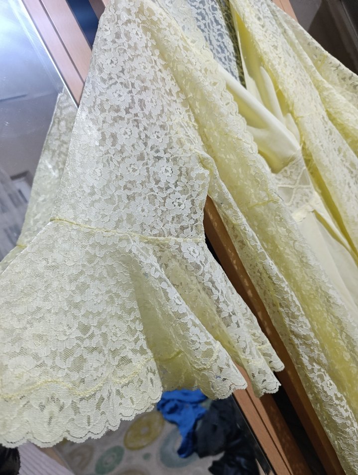 Uzun Bohem Kadın Beyaz Dantel Sabahlık - Görsel 5