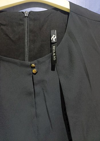 Kemerli Siyah Midi Ofis Elbisesi - Görsel 4