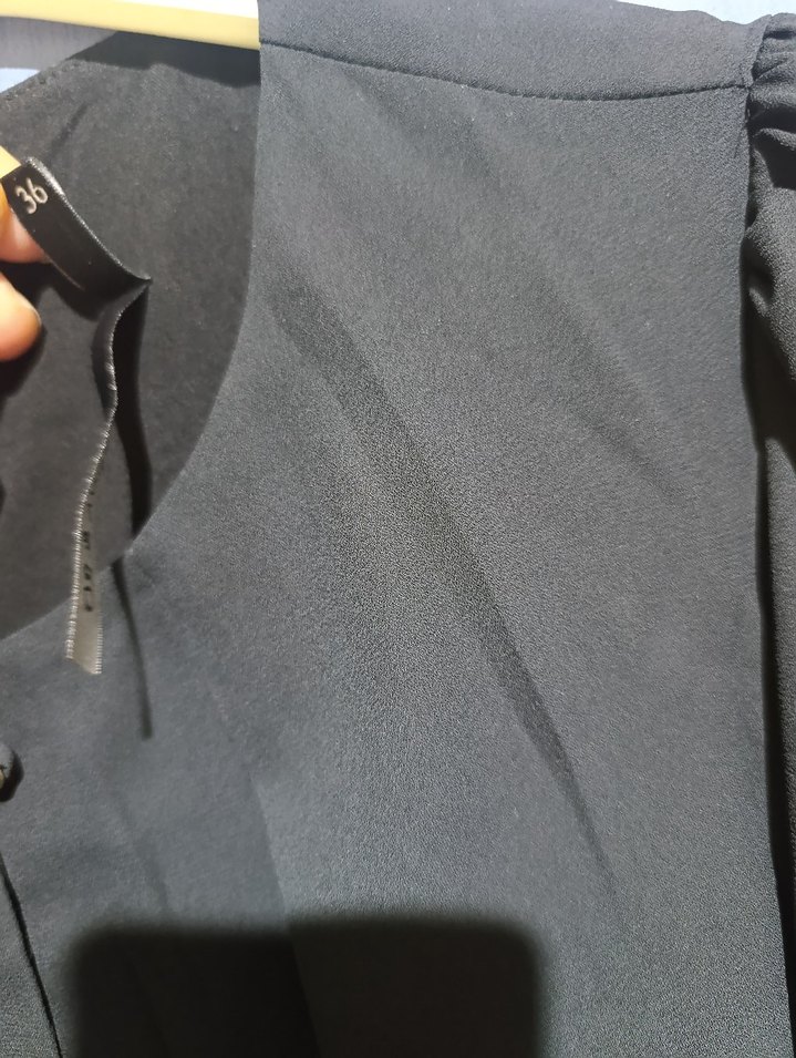 Kemerli Siyah Midi Ofis Elbisesi - Görsel 3