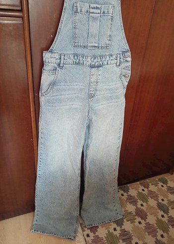 Kadın Mavi Denim Midi Tulum