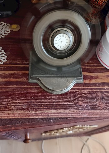 Diğer Gri Deniz Dümeni Tasarımlı Masa Saati