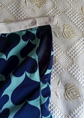 Mavi Bohem Renkli Uzun Hamile Eteği - Görsel 3