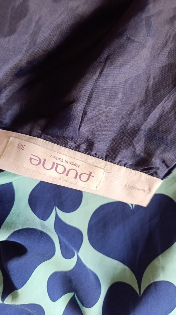 Mavi Bohem Renkli Uzun Hamile Eteği - Görsel 4