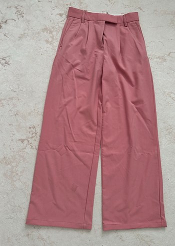 Pembe Midi Kadın Kumaş Pantolon