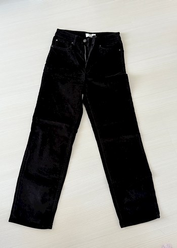 Siyah Süet Kadın Regular Fit Pantolon