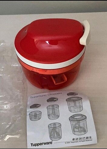 Beden kırmızı Renk Tupperware şef 1 süpersonic