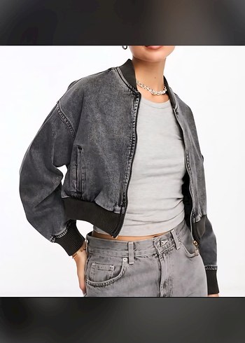 Stradivarius denim bomber ceket