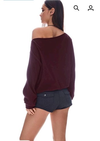 s Beden bordo Renk BERSHKA kazak