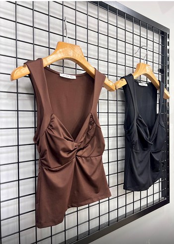 s Beden Pull and bear poliamid büzgülü top