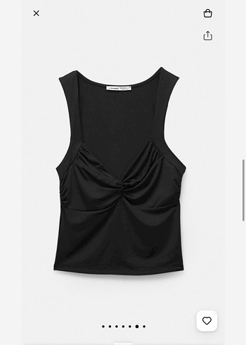 Pull and bear poliamid büzgülü top