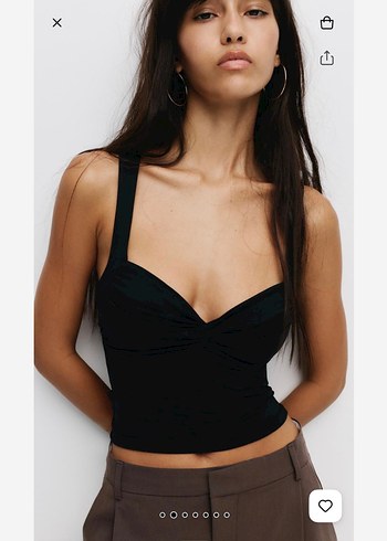 Pull and Bear Pull and bear poliamid büzgülü top