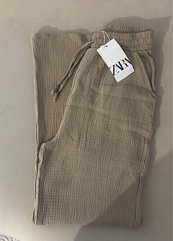 Zara müslin keten pantolon