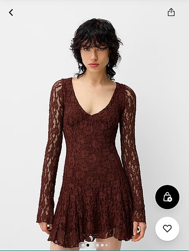 BERSHKA dantel elbise