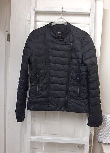 bershka L beden kadın biker mont