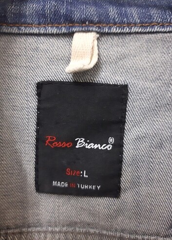 l Beden Rosso Bianco L beden erkek kot ceket