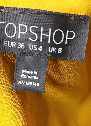 s Beden altın Renk Topshop 36 beden ince askılı bluz